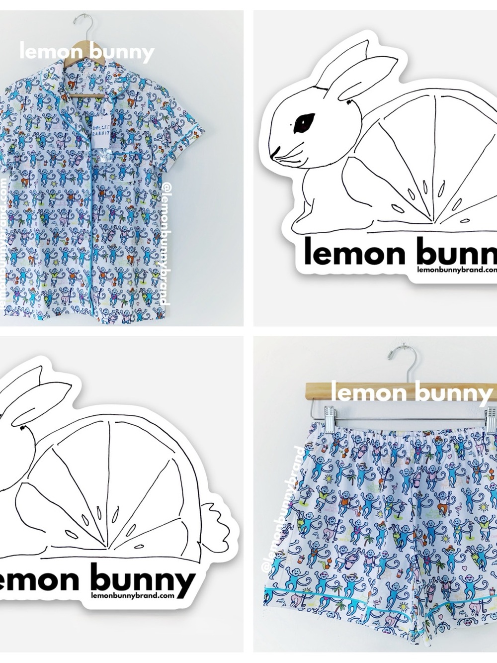 Roller Rabbit Palm Beach Monkey Polo Pajamas in Multi Monkey Sz Small S New NWT